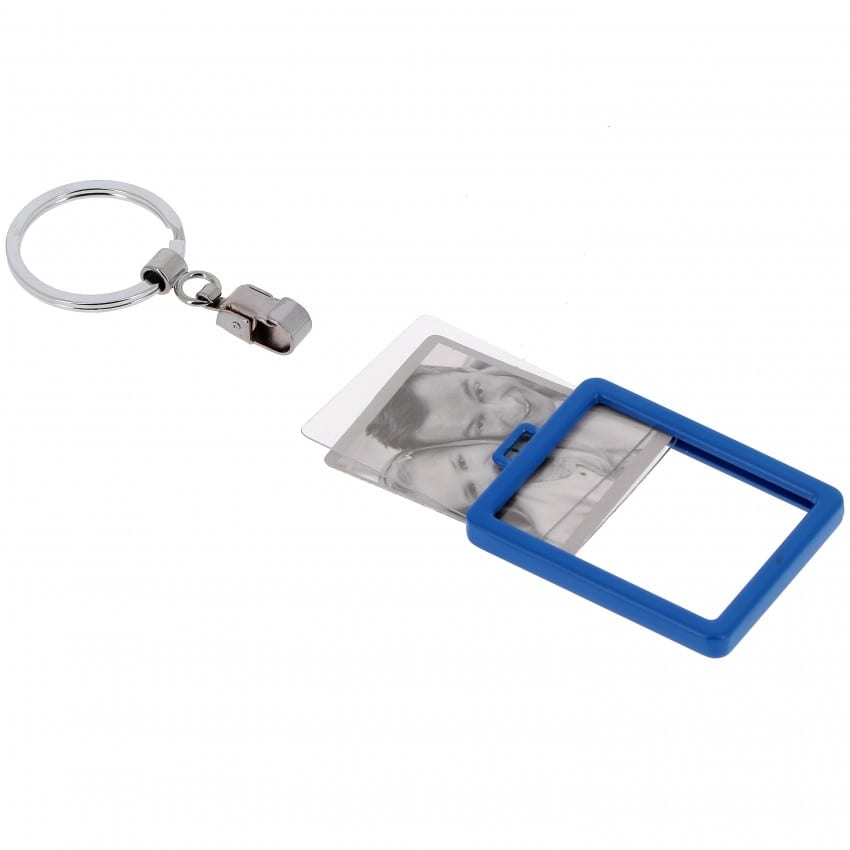 Porte-clé transparent Rectangle pour photo x 6 - Porte-clés photo