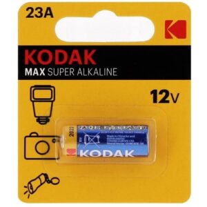 dans un Blister de 1 pile Kodak alcaline MAX Piles- 23A-12V, une capacité de Stockage jusqu'à 10 ans avant utilisation- présentant la meilleure tenue chez Kodak, tension nominale de 12V