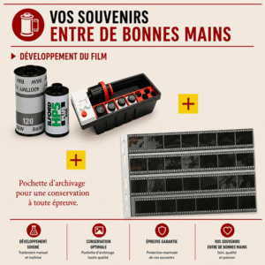 Développement seul péllicule noir et blanc-120-135 et appareils jetables