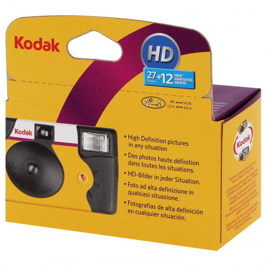Appareil photo jetable HD Power Flash - 800 iso - 27+12 poses gratuites -  KODAK .