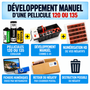 Developpement pellicule 120 et 135 ( 24 x 36 ) et appareils photo jetables couleur avec numérisation HD