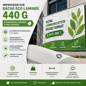BÂCHE ECO LAMINÉ 380 gr