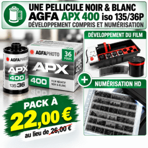 Une pellicule noir et blanc-AGFA APX 40 Format 135-36P-développement compris et numérisation HD package